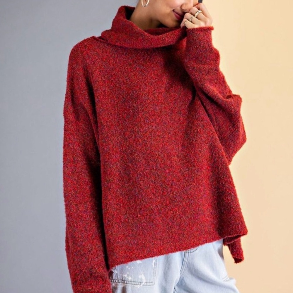 Easel oversized relaxed fit cowl long sleeve sweater women’s Size  Medium